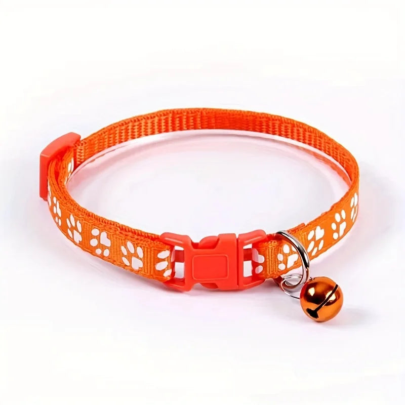 Fashion Pet Cats Collar Colorful Pattern Cute Bell Adjustable Collars for Cats Kitten DIY Ring Necklace Pet Accessories