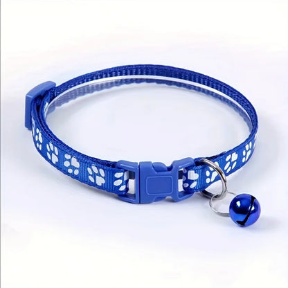 Fashion Pet Cats Collar Colorful Pattern Cute Bell Adjustable Collars for Cats Kitten DIY Ring Necklace Pet Accessories