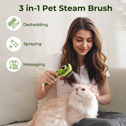 Pecute Pet Spray Hair Removal Brush for Cat/Dog – Deshedding & Grooming Tool, One Button Hair Removal Comb,Deshedding Vacuum Brush, Fur Removal Tool, Grooming Trimming Tool